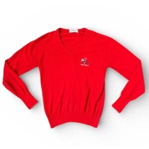 VTG 80's/90's Fiesta Women's UNLV Runnin Rebels Red V Neck Pullover Sweater Sz S